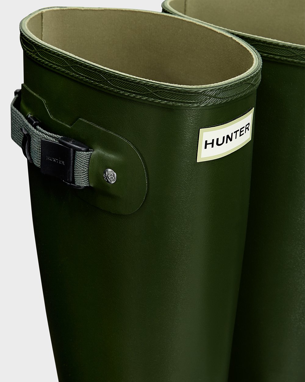 Bottes Hautes de Pluie Hunter Norris Field Homme Vert MGXELYK-75